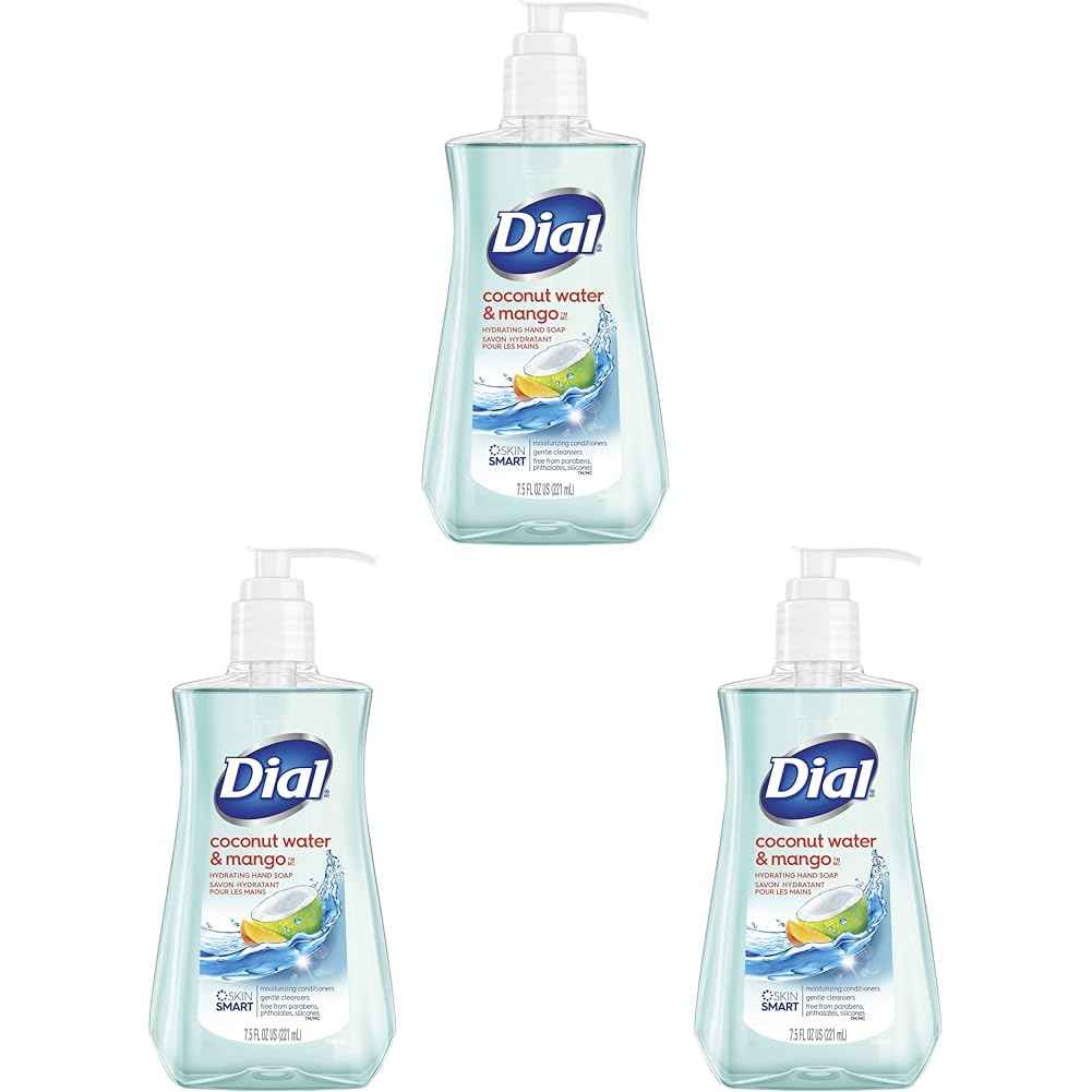 Dial Liquid Hand Soap, Coconut Water & Mango, 7.5 Ounce