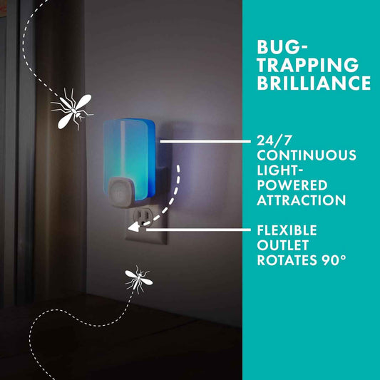 STEM Light Trap: Indoor Fruit Fly Trap, Effective Insect Control for Home, Attracts and Traps Flying Insects, Emits Soft Blue Light, Starter Kit with 2 Plug-In Devices and 2 Cartridges