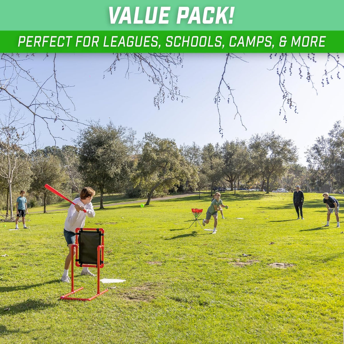 GoSports Baseball & Softball 5 Piece Base Set - Rubber Field Bases for Kids & Adults