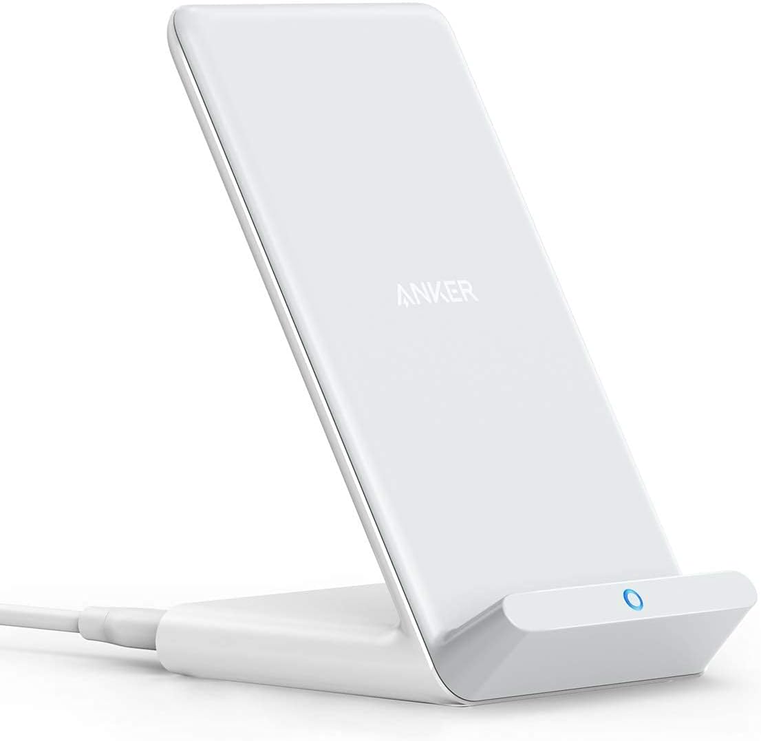 Anker 313 Wireless Charger (Stand), Qi-Certified for iPhone 17/17/17 Pro/17 Pro Max/15/14/13, 10W Fast-Charging Galaxy S23 S22 S21(No AC Adapter) - Zynora
