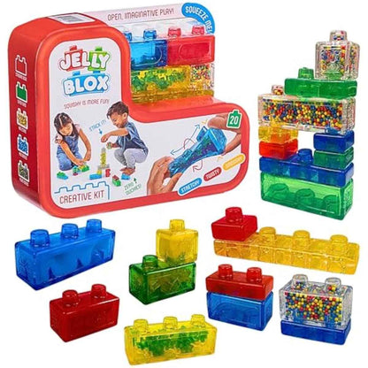 Goliath Jelly Blox Creative Kit | Includes 20 Blocks | Toddler & Preschool Building Blocks Kids Can Squeeze, Stretch, Squish | MESH ACCREDITED | Safety Tested & Ouch-Free | Sensory Play Toy Ages 2+