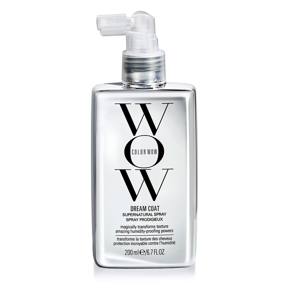 COLOR WOW Dream Coat Anti-Humidity Treatment Spray – Anti-Frizz Hair Smoothing Spray with Built-in Heat Protectant, Award-Winning Leave In Treatment for Glassy Smooth, Shiny Styles up to 3-4 Washes