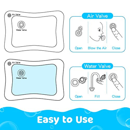 tummy time water mat inflatable baby development toys for 3 to 24 months infants and toddlers