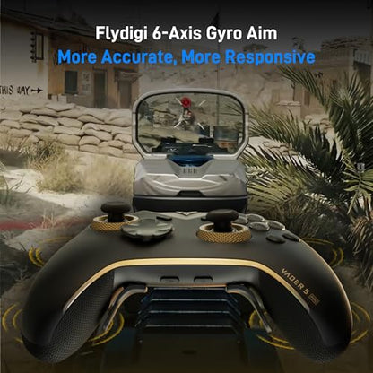 FLYDIGI Vader 5 Pro PC Controller, FORCEFLEX Joysticks, 3ms Ultra-Low Latency, FORCESWITCH Triggers, 8 Extra Buttons, Triggers & Grips Vibration, 1000mAh Battery, PC/NS/Android/TV