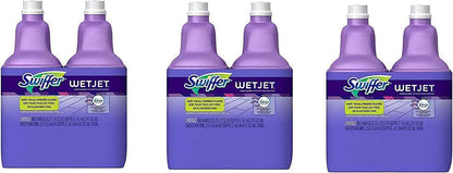 Swiffer WetJet Multi-Purpose and Hardwood Liquid Floor Cleaner Solution Refill, with Gain Scent, 42.2 fl oz each, (Pack of 2)