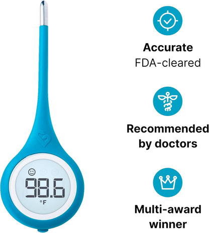 Kinsa Smart,Fever, Digital Medical Baby, Kid and Adult Termometro - Accurate, Fast, FDA Cleared Thermometer for Oral, Armpit or Rectal Temperature Reading - QuickCare
