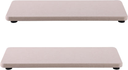 White Diatomite Trays for Kitchen and Bathroom, 3.15" W x 8.7" L, 2 PCS