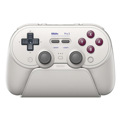 8Bitdo Pro 3 Bluetooth Controller for Switch/Switch 2 with TMR Joysticks, Swappable ABXY Buttons, and Charging Dock