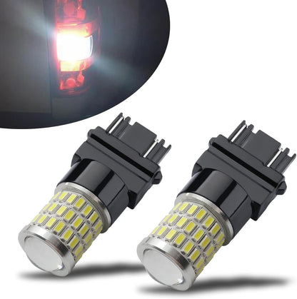 iBrightstar 3157 LED Bulb White, 4157 3156 LED Reverse Light Bulbs Super Bright for Tail Brake Lights Backup Lights Turn Signal Lights, 2 Pack