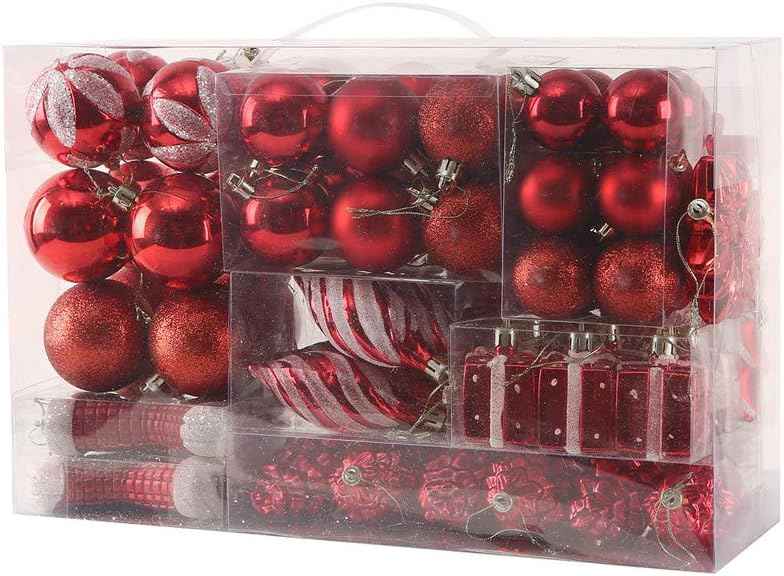 Sattiyrch 76ct Christmas Tree Ornaments Set,Golden Shatterproof Christmas Balls Decorations,Xmas Decorative Hanging Ornaments(Golden)