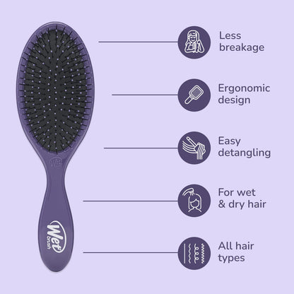 Wet Brush Original Detangler Hair Brush, Amazon Exclusive Purple - Ultra-Soft IntelliFlex Bristles - Detangling Hairbrush Glides Through Tangles For Wet, Dry & Damaged Hair - Women, & Men