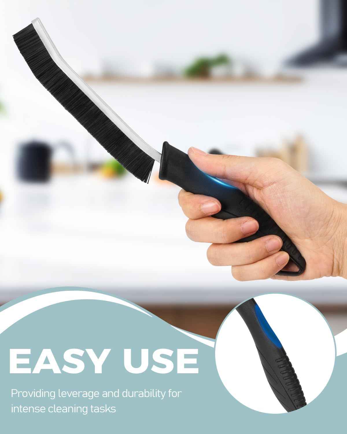 SXhyf Crevice Cleaning Brush - Grout Scrub Brush, House Cleaning Supplies, Gap Cleaning Tools, Home Essentials, Gifts for Women Men, Hard Bristle Crevice Cleaner Brush for Household Use, Bathroom