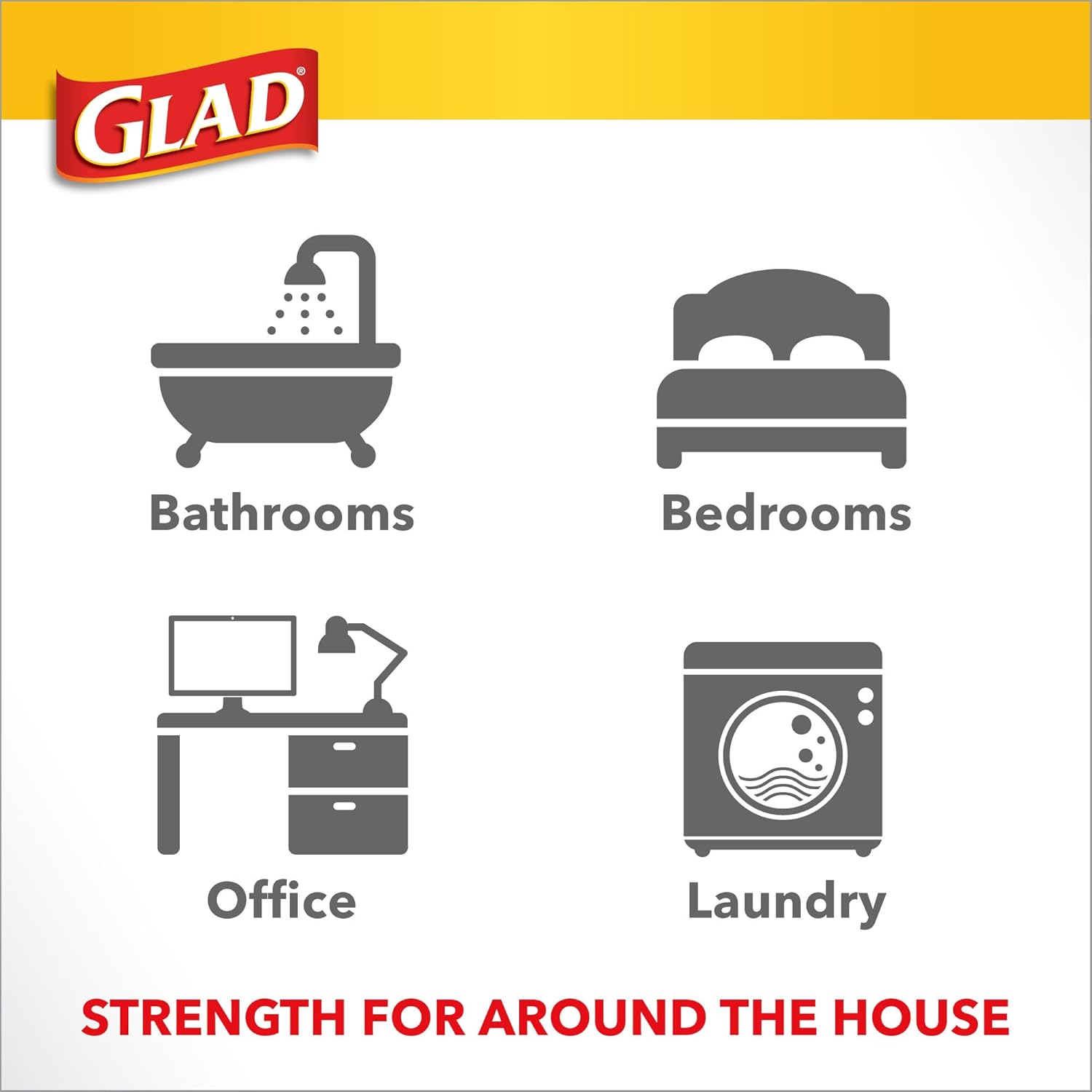 Glad Small Trash Bags 4 Gallon, Febreze Fresh Clean Garbage Bags, Odor Resistant with Quick Tie, 26 Count - Zynora