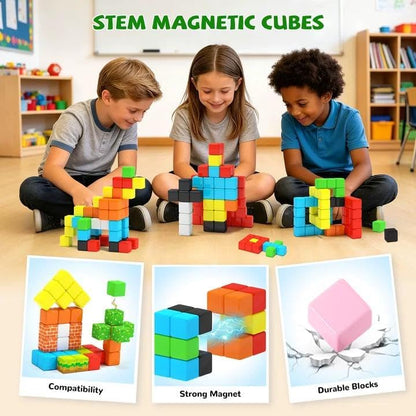 Hiwawind 40pcs Magnetic Blocks -Ideal Gifts for 3 4 5 6 Year Old,STEM Learning Toys for 3-5 Year Old Boys & Girls, Safe & Strong Building Blocks with ASMR Sounds,Classroom Must Haves