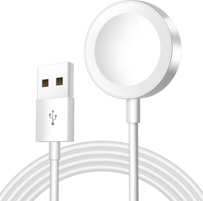 2026 upgraded magnetic charging cable for apple watch charger, usb c port, wireless charging cable for iwatch series ultra, 10, 9, 8, 7, 6, se, se2, 5, 4, 3, 2 - 3.3ft - white