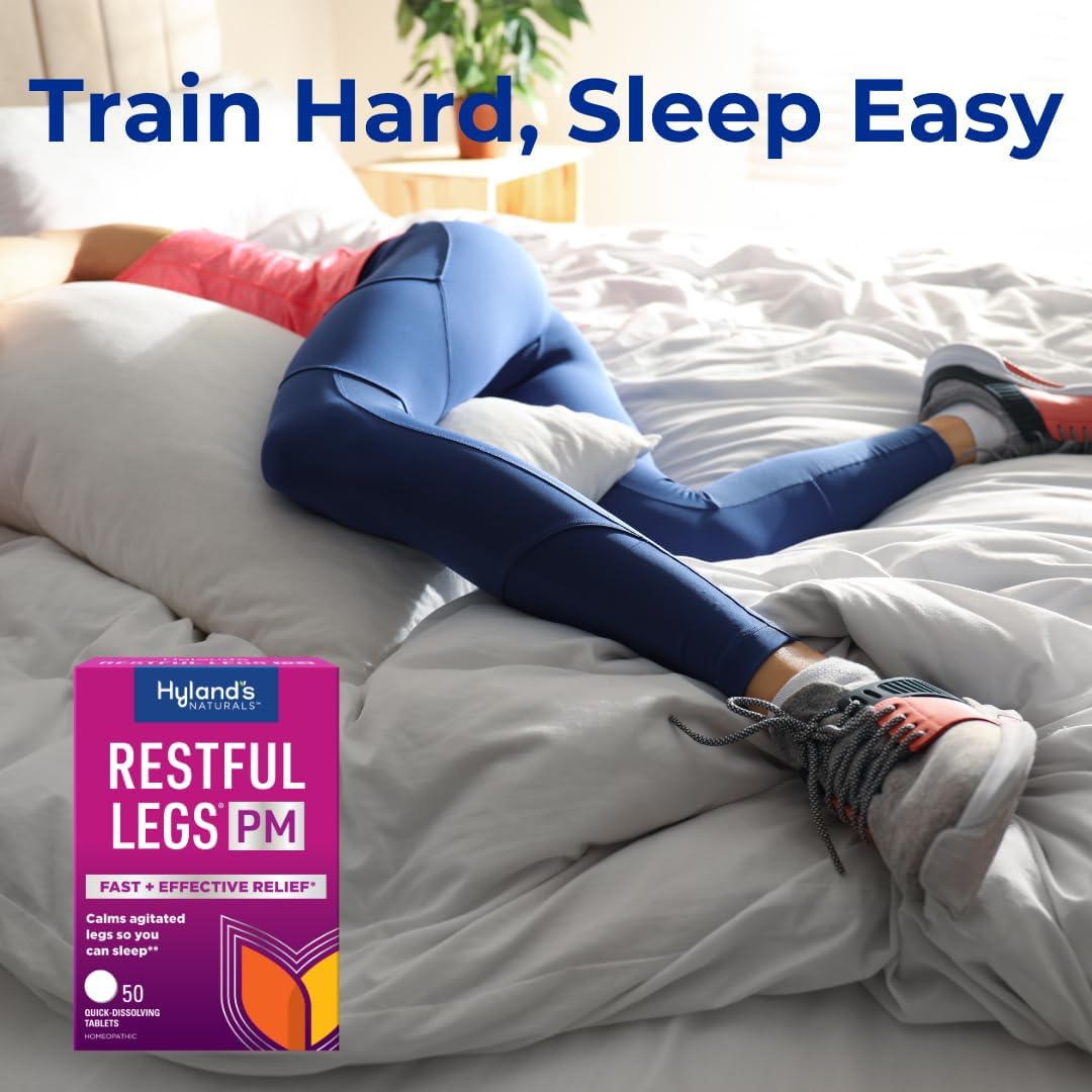 Hyland's Restful Legs PM, Nighttime Formula, Calms Agitated Legs so You Can Sleep, 50 Quick Dissolving Tablets