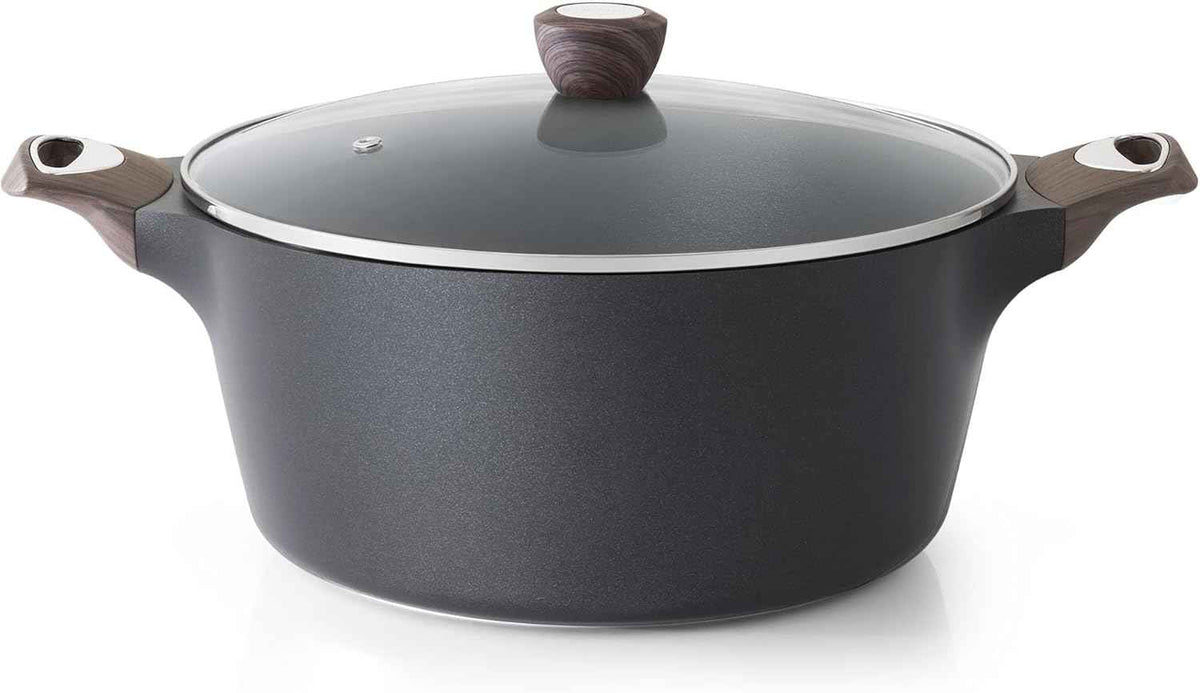 SENSARTE Ceramic Nonstick Stock Pot with Lid, 2.6/4.5/6.6/8.5 QT Soup Pot Casserole Pot, Non-toxic Healthy Pasta Pot, Large Cooking Pot Stew Pot, Induction Compatible, PFOA PFAS PTFE Free, White