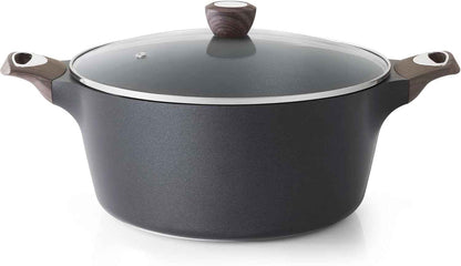 SENSARTE Ceramic Nonstick Stock Pot with Lid, 2.6/4.5/6.6/8.5 QT Soup Pot Casserole Pot, Non-toxic Healthy Pasta Pot, Large Cooking Pot Stew Pot, Induction Compatible, PFOA PFAS PTFE Free, White
