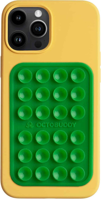OCTOBUDDY Classic - Silicone Suction Phone Case Adhesive Mount - Hands-Free, Strong Grip Holder for Selfies and Videos - iPhone and Android Compatible - 2.25″ x 3.25″, Chalk Pink