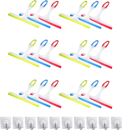 Shower Squeegee for Glass Doors, 3pcs Bathroom Squeegee for Shower Cleaner Squeegee, Window Cleaning Squeegee Glass Shower Door for Car Window Wiper Mirror Windshield