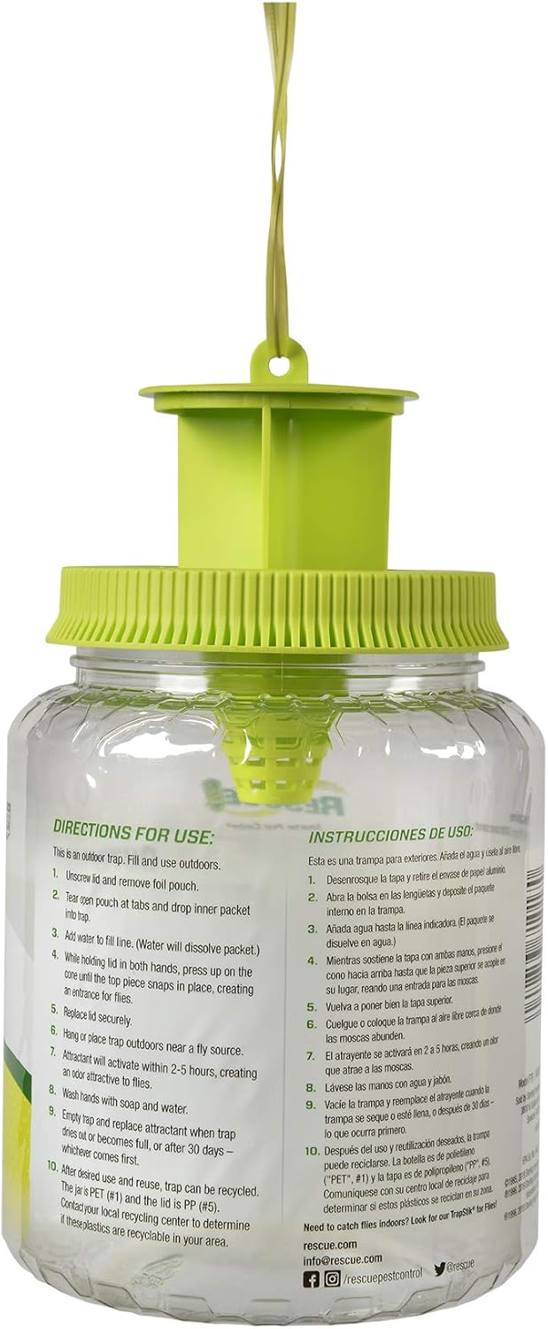 RESCUE! Outdoor Fly Trap - Reusable - 3 Traps