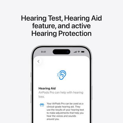 Apple AirPods Pro 3 Wireless Earbuds, Active Noise Cancellation, Live Translation, Heart Rate Sensing, Hearing Aid Feature, Bluetooth Headphones, Spatial Audio, High-Fidelity Sound, USB-C Charging