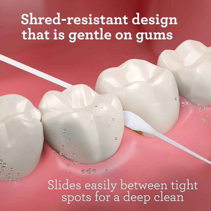 GuruNanda Expandable Waxed Dental Floss for Gentle, Deep Cleaning Wide Teeth Flossing - Cinnamon Flavor - 55 Yards