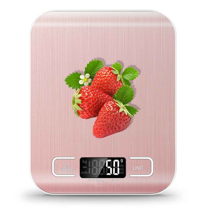 Food Scale, 11lb Kitchen Scale with 6 Units Tare Function & LCD Display, 0.05oz/1g Stainless Steel Digital Food Scale Grams and Ounces for Baking, Cooking, Dieting and Meal Prep (Batteries Included)