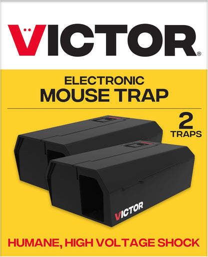 Victor Humane Mouse Traps Indoor for Home - M250BSR-2 - No Touch Electric Mouse Traps for Home, Pack of 2