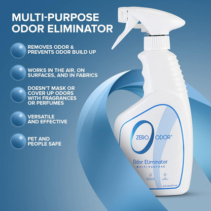 Zero Odor - Multi-Purpose Strong Odor Eliminator for Home, Office, Car, Bathroom, Hotel, Room Deodorizer, and Odor Neutralizer, 16oz