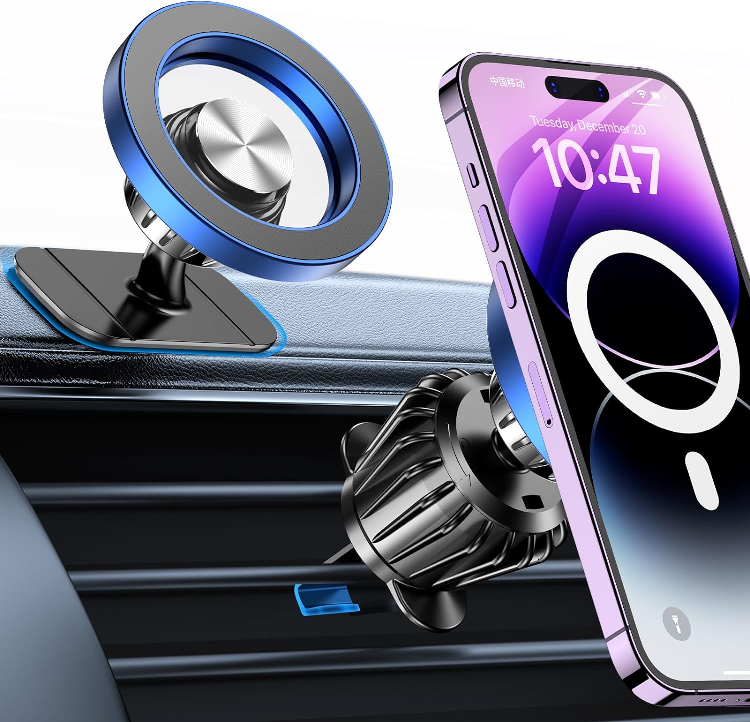 Kaistyle for Magsafe Car Mount‹ې20 Strong Magnets‹ÛÔMagnetic Phone Holder for Car Phone Holder Mount Dash Mounted Holders Cell Phone Holders for Your Car Accessories for Women Men for iPhone 17 16 15 14 - Zynora