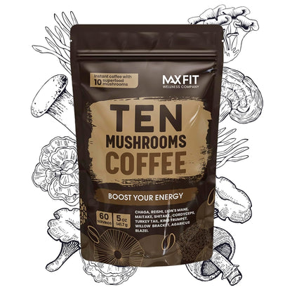 lion's mane gourmet arabica 10 mushroom coffee 60 servings