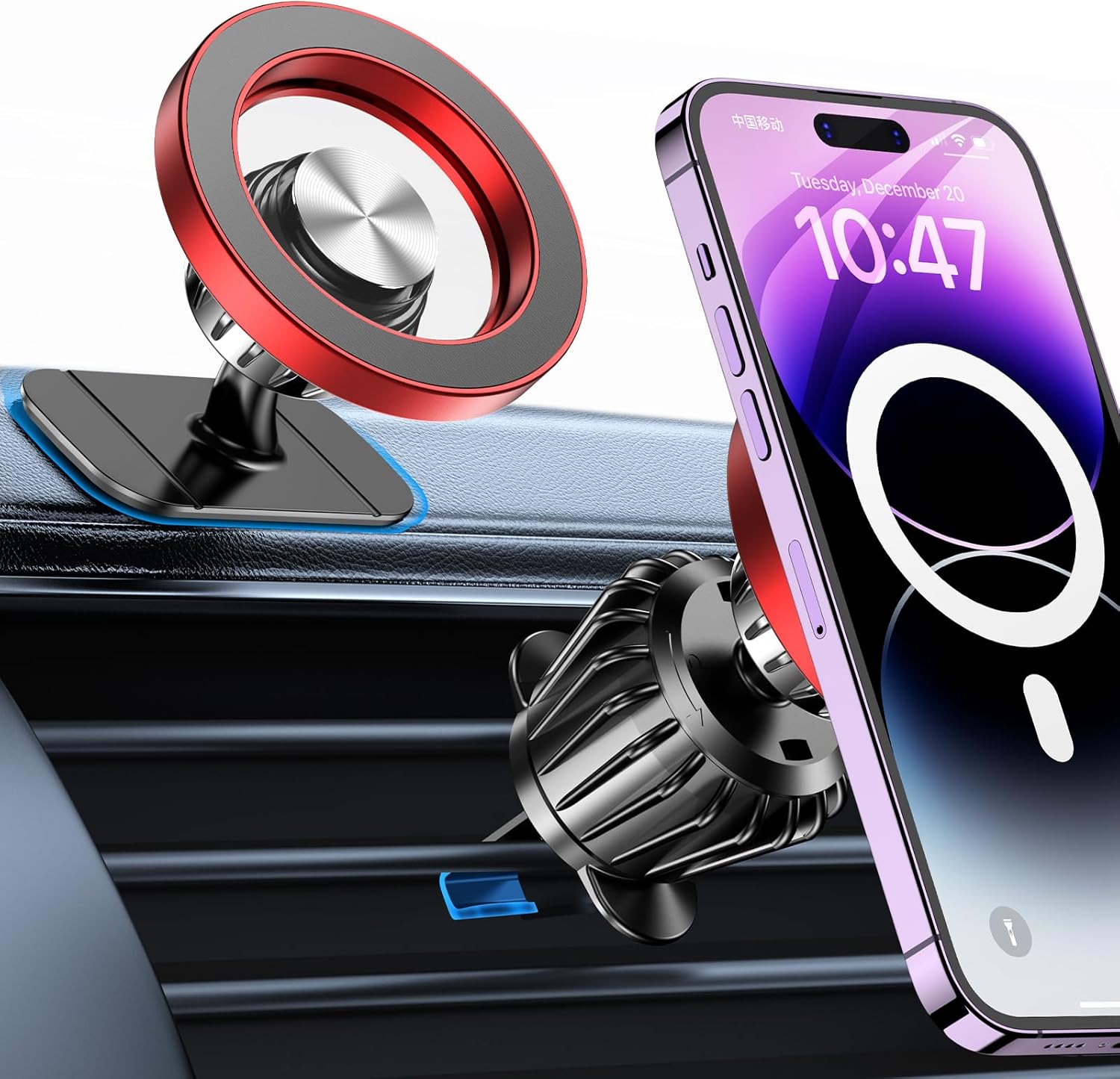 Kaistyle for Magsafe Car Mount‹ې20 Strong Magnets‹ÛÔMagnetic Phone Holder for Car Phone Holder Mount Dash Mounted Holders Cell Phone Holders for Your Car Accessories for Women Men for iPhone 17 16 15 14 - Zynora