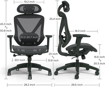 STAPLES Dexley Ergonomic Mesh Swivel Task Chair, Black (UN56946)