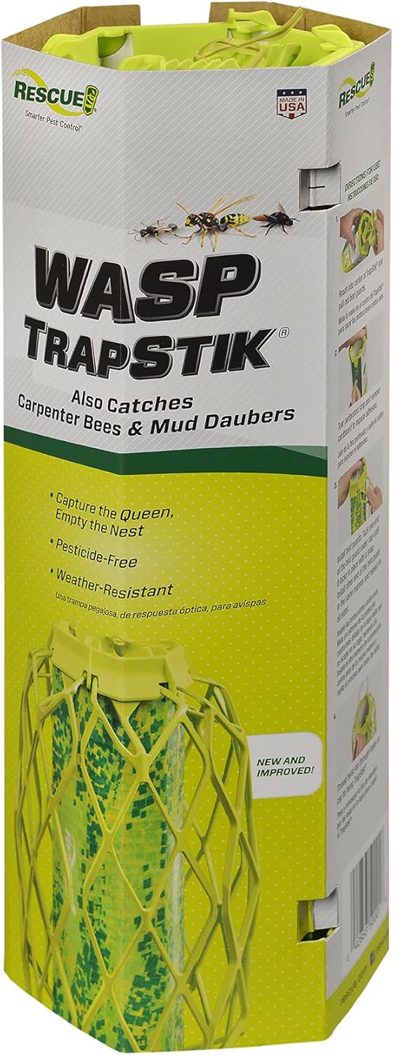 RESCUE! VisiLure® TrapStik for Wasps, Mud Daubers, Carpenter Bees – 2 Pack