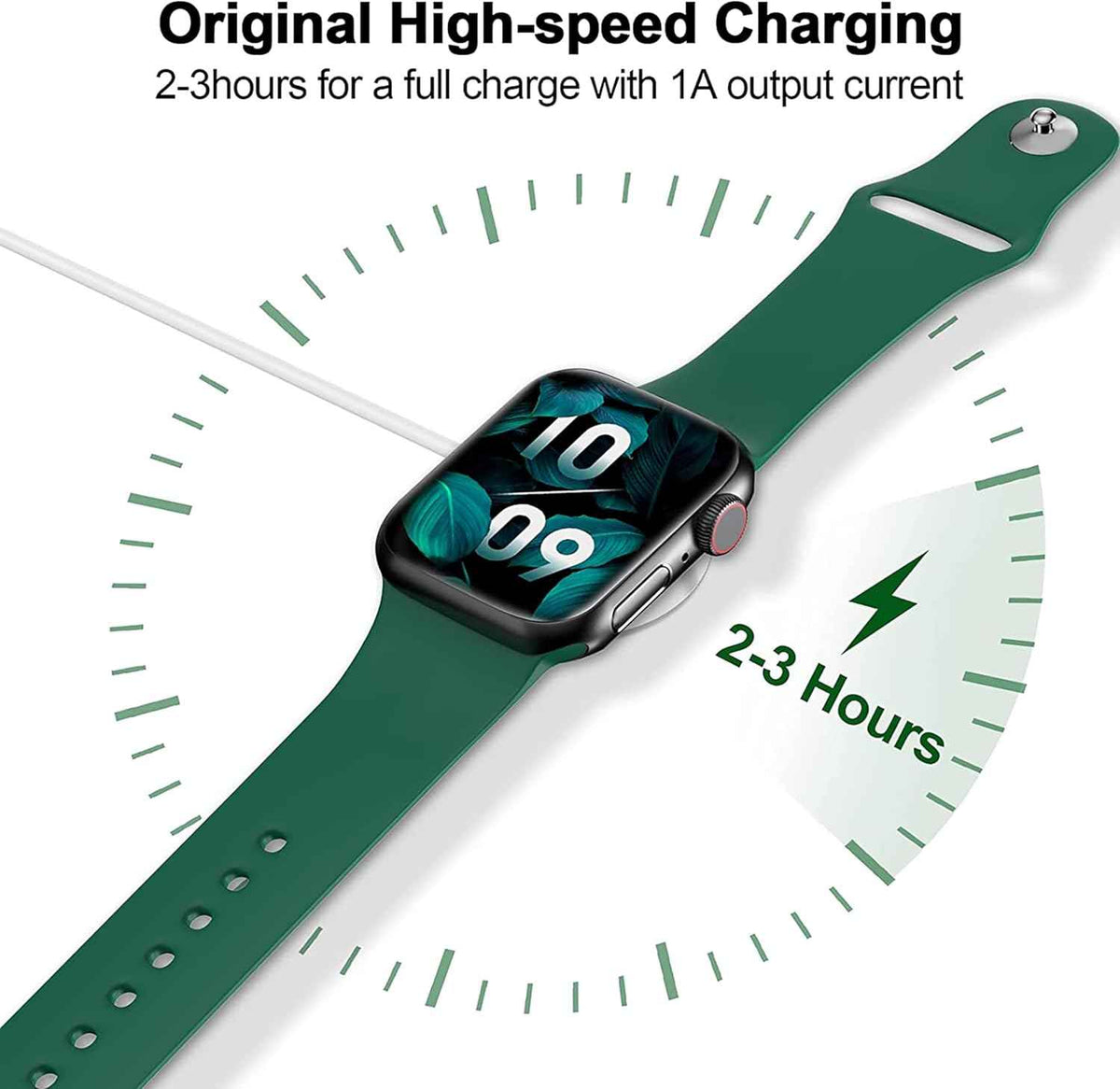 𝟐𝟎𝟐𝟔 𝐔𝐩𝐠𝐫𝐚𝐝𝐞𝐝 Magnetic Charging Cable for Apple Watch Charger,[USB C Port] Wireless Charging Cable Compatible with iWatch Series Ultra/10/9/8/7/6/SE/SE2/5/4/3/2[3.3FT]-White