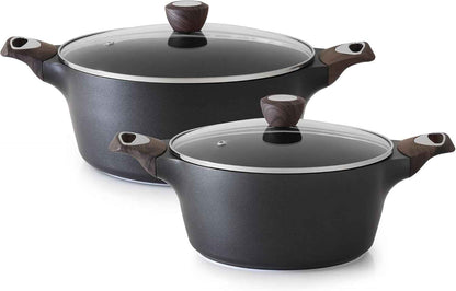 SENSARTE Ceramic Nonstick Stock Pot with Lid, 2.6/4.5/6.6/8.5 QT Soup Pot Casserole Pot, Non-toxic Healthy Pasta Pot, Large Cooking Pot Stew Pot, Induction Compatible, PFOA PFAS PTFE Free, White