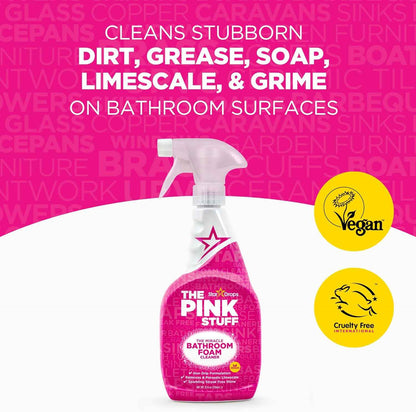 Stardrops – The Pink Stuff Ultimate Cleaning Pack – Miracle Cleaning Paste, Multi-Purpose Spray & Bathroom Foam – Cuts Grease, Removes Stains, Cleans Kitchens, Bathrooms, and More
