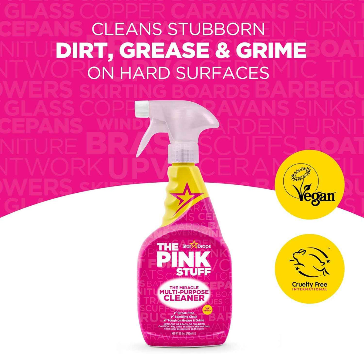 Stardrops pink stuff ultimate cleaning pack with miracle paste, multi-purpose spray, and bathroom foam for kitchens and bathrooms