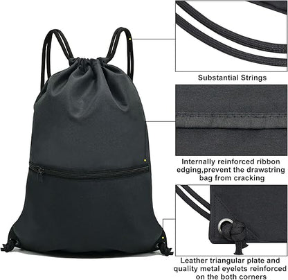 HOLYLUCK Drawstring Backpack Bag Sport Gym Sackpack