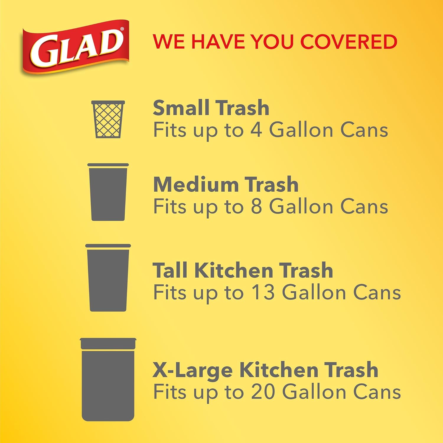 Glad Small Trash Bags 4 Gallon, Febreze Fresh Clean Garbage Bags, Odor Resistant with Quick Tie, 26 Count - Zynora