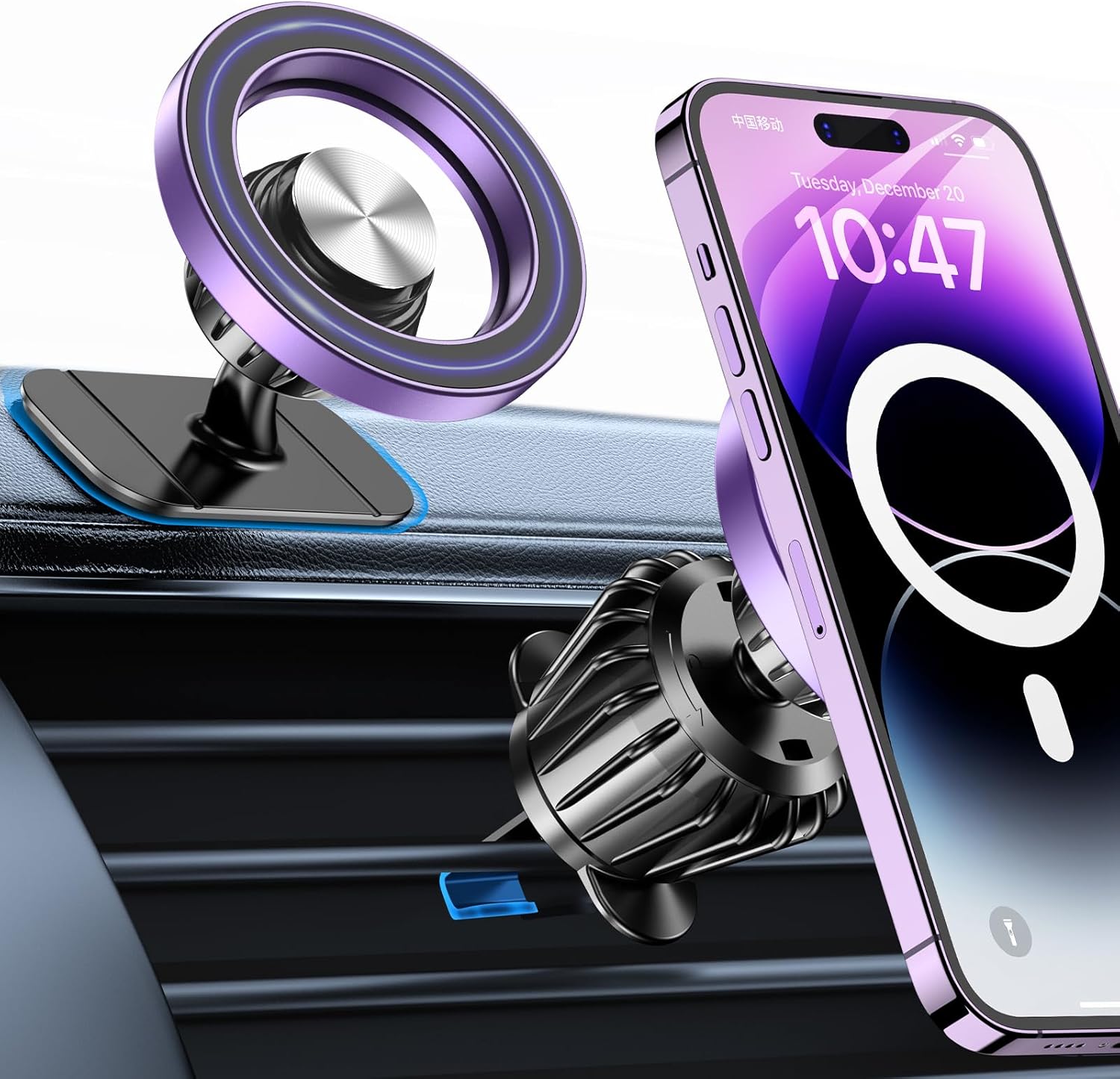 Kaistyle for Magsafe Car Mount‹ې20 Strong Magnets‹ÛÔMagnetic Phone Holder for Car Phone Holder Mount Dash Mounted Holders Cell Phone Holders for Your Car Accessories for Women Men for iPhone 17 16 15 14 - Zynora