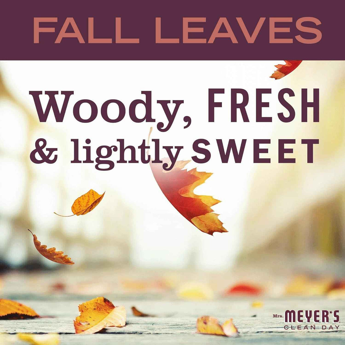 Mrs. MEYER'S CLEAN DAY Multi-Surface Everyday Cleaner, Fall Leaves Scent, 16 fl oz (Pack of 3)