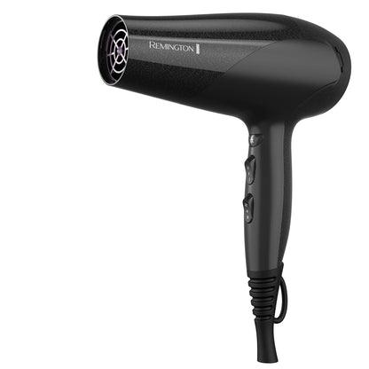 Remington Damage Protection Hair Dryer with Ceramic Ionic Tourmaline Technology, Black, Diffuser and Concentrator, 3 Piece Set