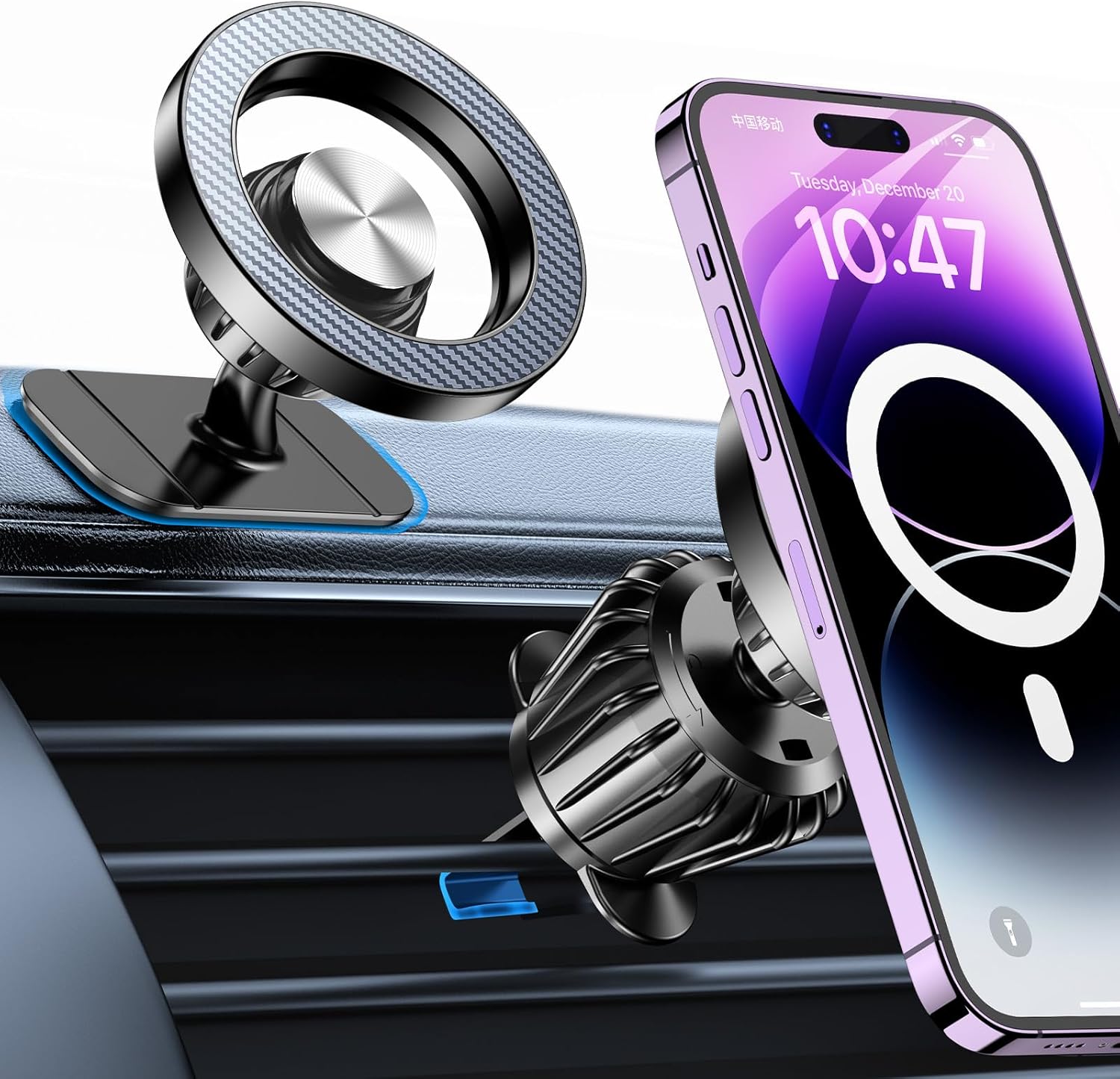 Kaistyle for Magsafe Car Mount‹ې20 Strong Magnets‹ÛÔMagnetic Phone Holder for Car Phone Holder Mount Dash Mounted Holders Cell Phone Holders for Your Car Accessories for Women Men for iPhone 17 16 15 14 - Zynora