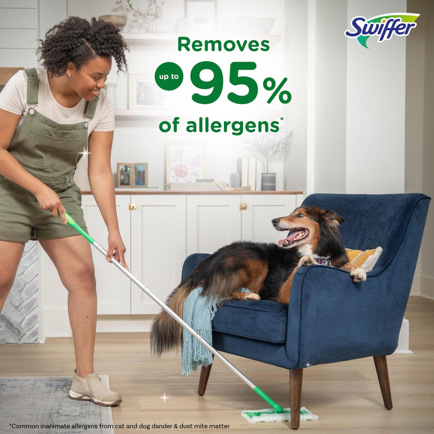 Swiffer Sweeper 2-in-1 Mops for Floor Cleaning, Dry and Wet Multi Surface Floor Cleaner, Sweeping and Mopping Starter Kit, Includes 1 Mop + 19 Refills, 20 Piece Set - Zynora