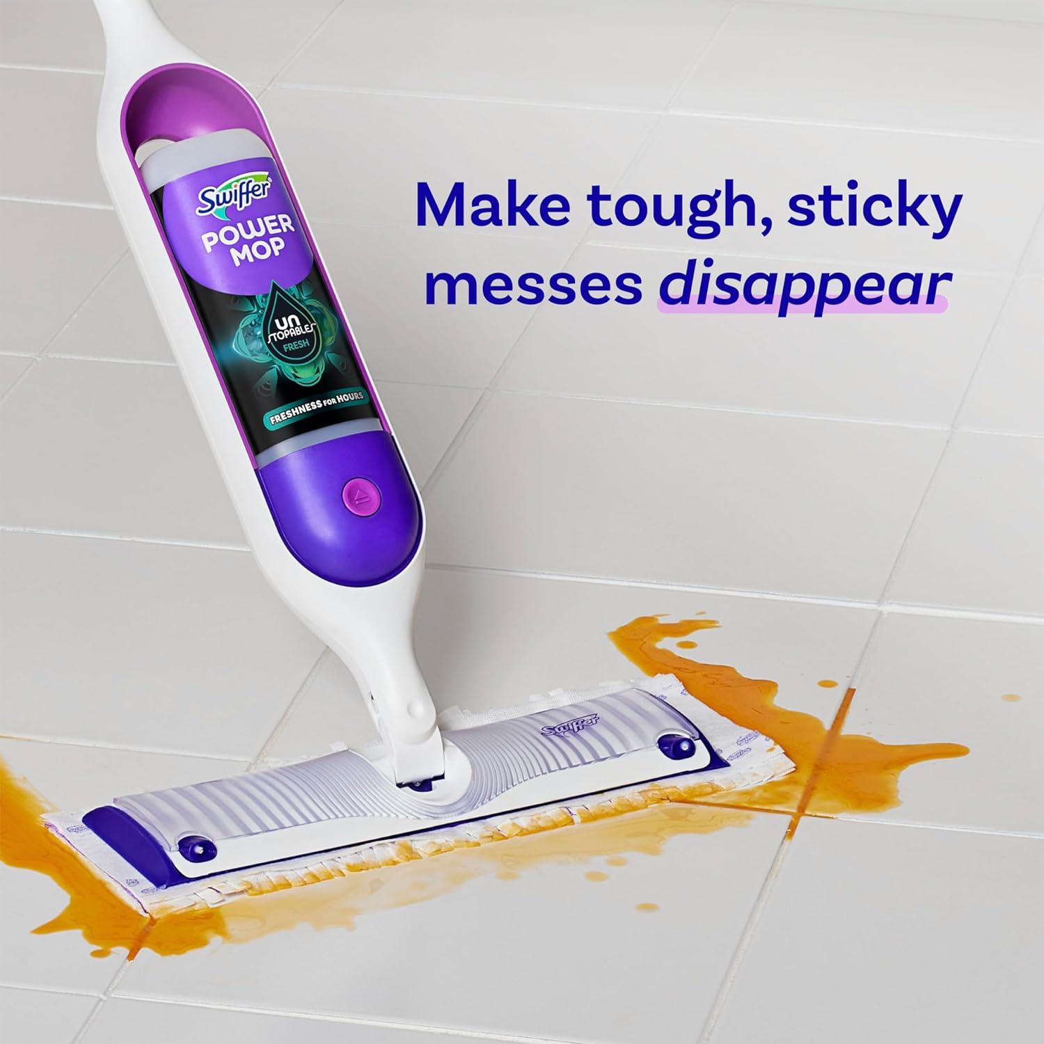 Swiffer PowerMop Floor Cleaning Solution with Unstopables Fresh Scent, PowerMop Refills, Floor Cleaner for Mopping, 25.3 fl oz, 2 Pack - Zynora