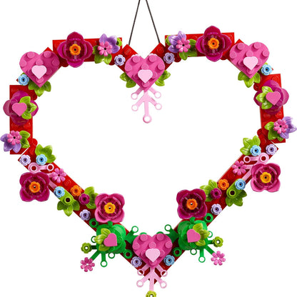 LEGO Heart Ornament Building Toy Set - Fun Arts and Crafts Idea for Girls and Boys, Ages 9+ - Gift for Kids - Display on The Wall as Home Decoration - 40638