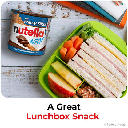 Nutella & GO! 12-pack snack cups with hazelnut spread and pretzel sticks, 1.9 oz each