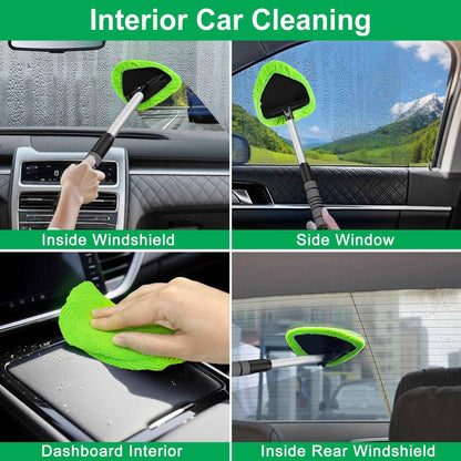 xin dell windshield cleaner tool extendable handle microfiber pads car home window cleaning